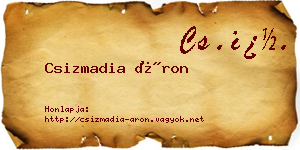 Csizmadia Áron névjegykártya